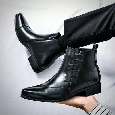 Samuel Thatcher Leather Dress Boots