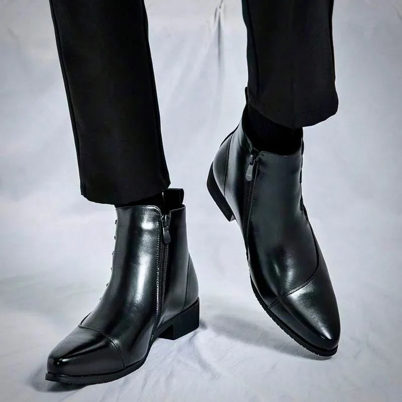 Samuel Thatcher Leather Dress Boots