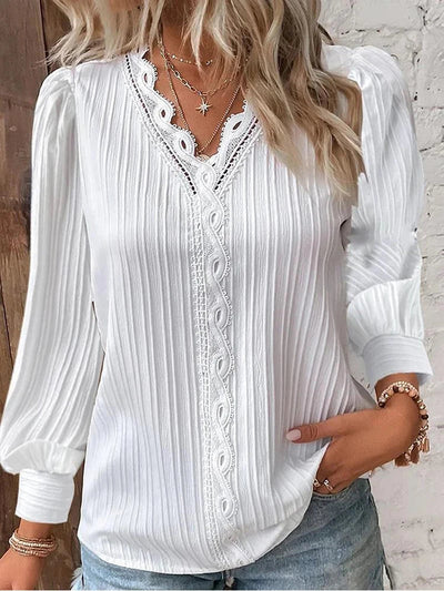 Emma | Chiffon Lace Detail Blouse