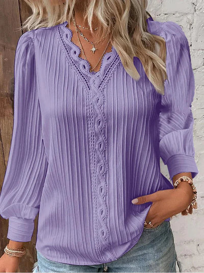 Emma | Chiffon Lace Detail Blouse