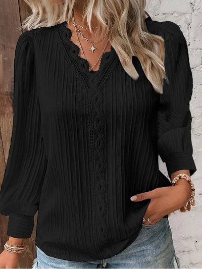 Emma | Chiffon Lace Detail Blouse