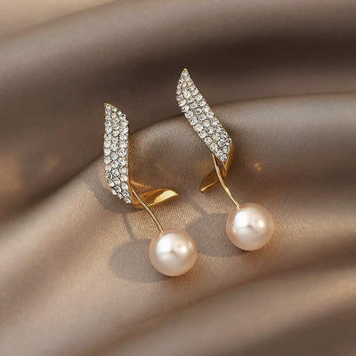 Earrings with Gold Beads