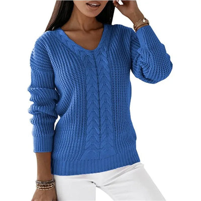 Lorain™ | Vintage V-Neck Knitted Sweater