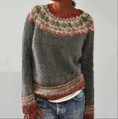 Lorain™ | Patterned Autumn Knitted Sweater