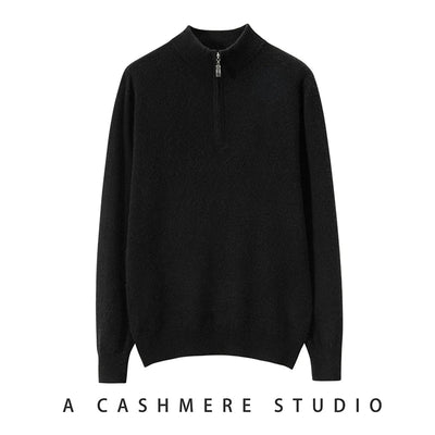 Lorain™ | Men’s Classic Cashmere Zip-Up Sweater