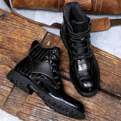 Rendell™ | Crocodile leather boots