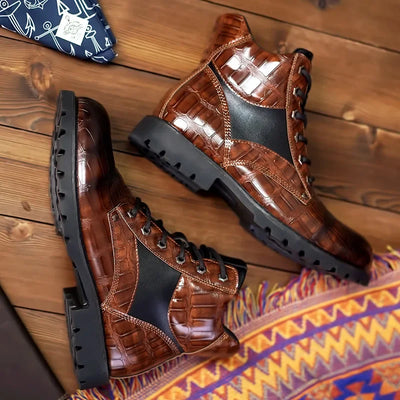 Rendell™ | Crocodile leather boots