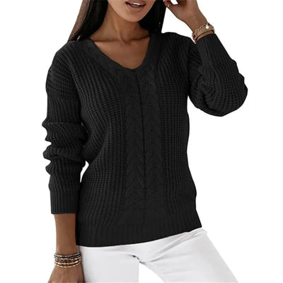 Lorain™ | Vintage V-Neck Knitted Sweater