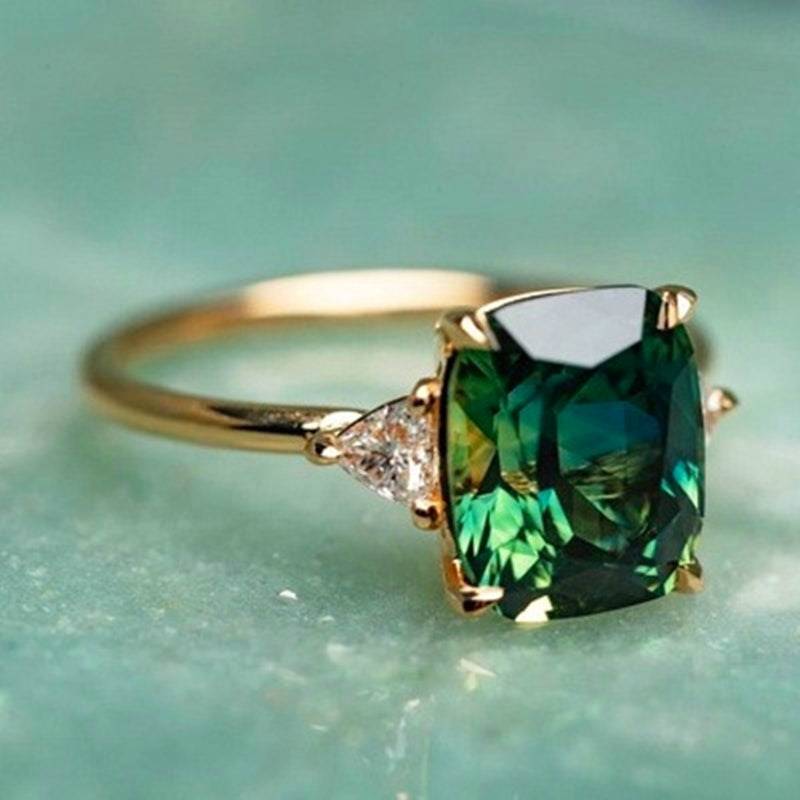 Ring with Green Gold Zirconia