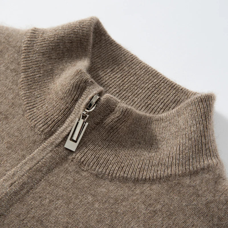 Lorain™ | Men’s Classic Cashmere Zip-Up Sweater