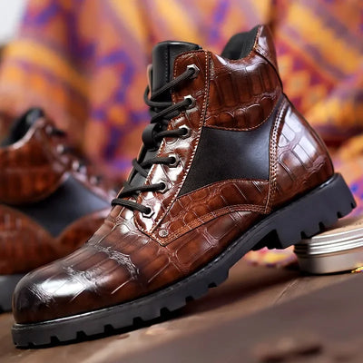 Rendell™ | Crocodile leather boots