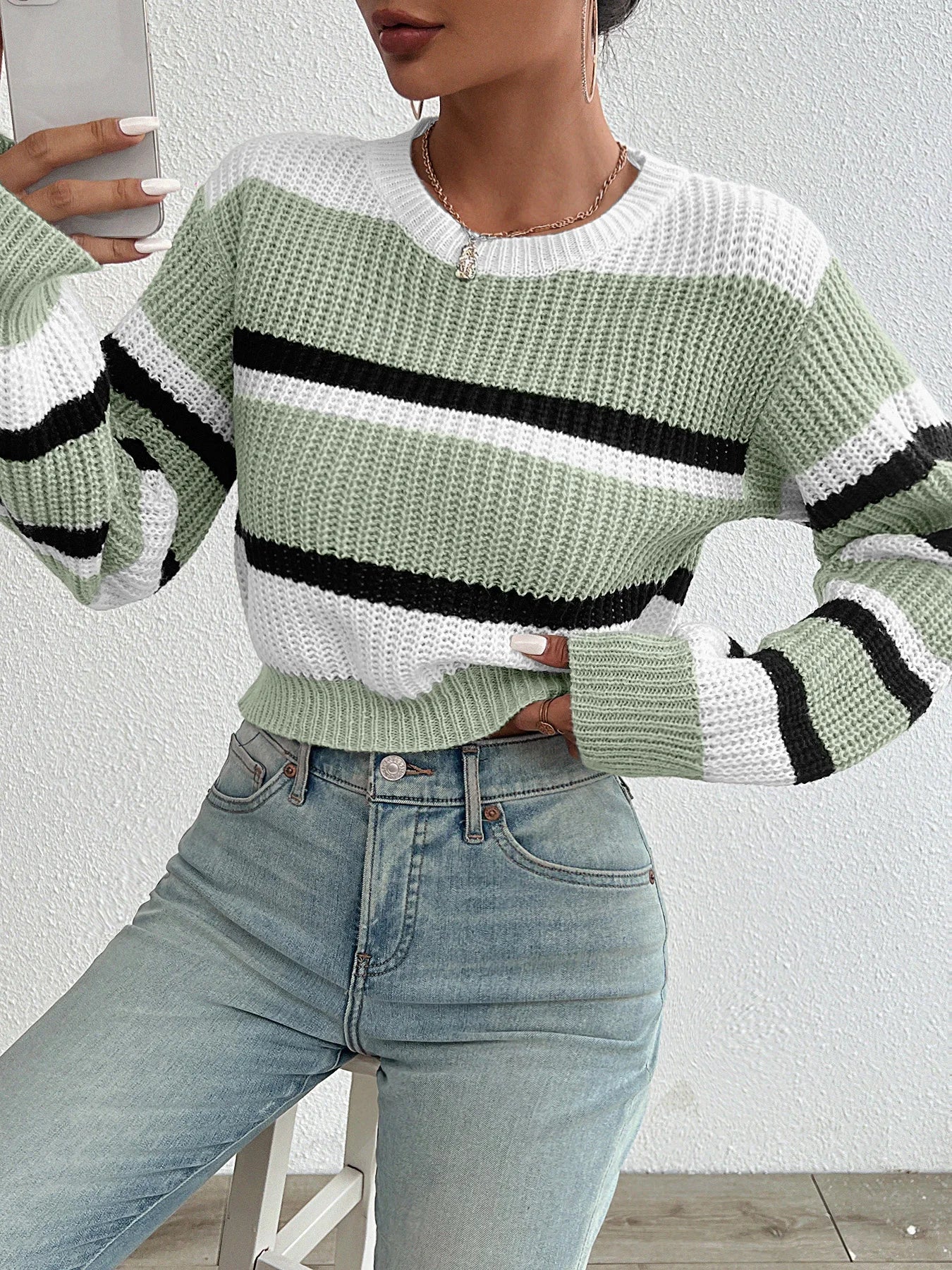 Lorain™ | Knitted Drop Shoulder Sweater