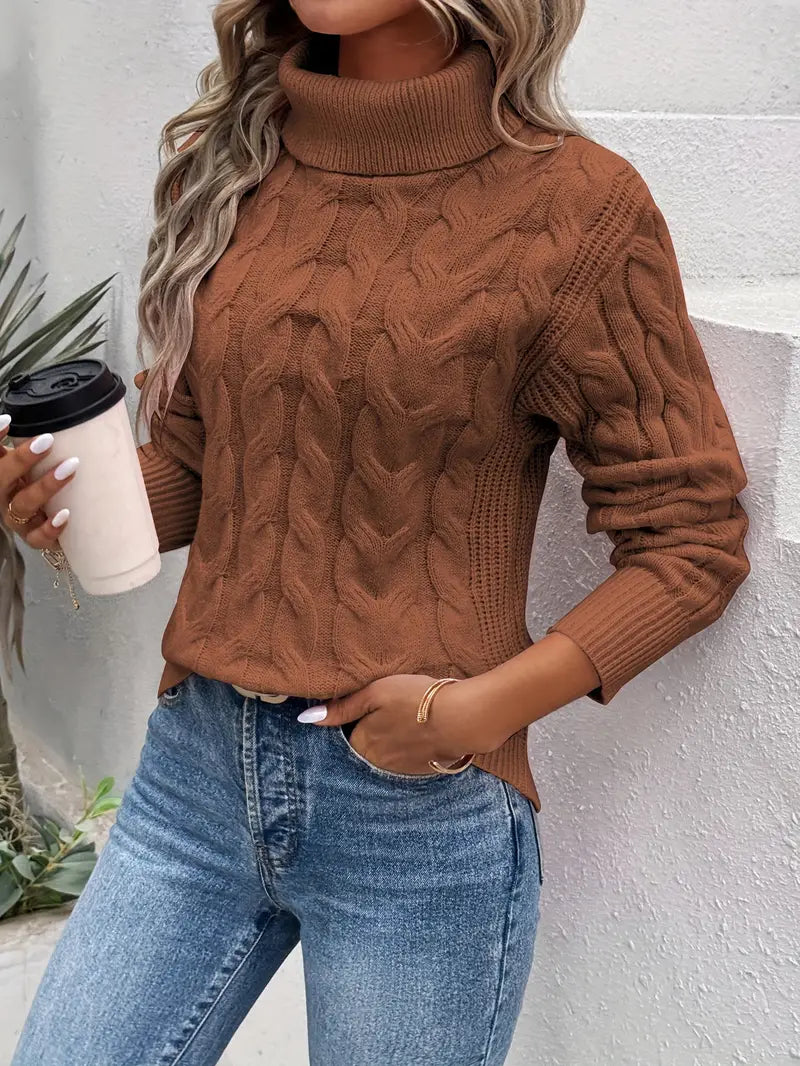 Olivia™ | Twisted Turtleneck Sweater