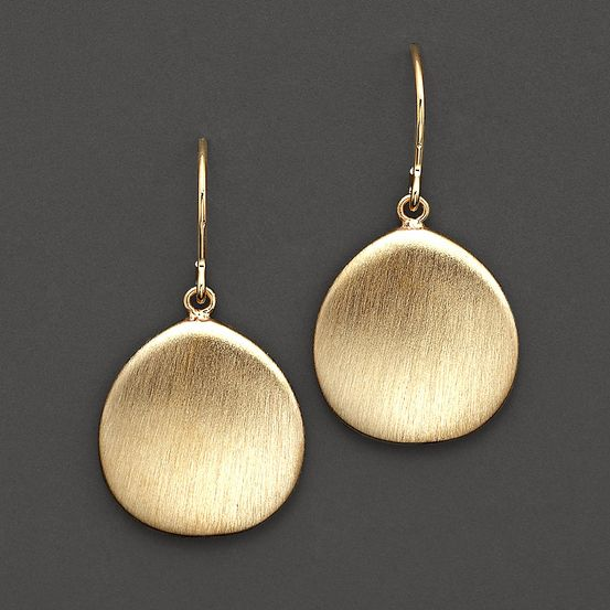 Vintage Gold Earrings with Plate